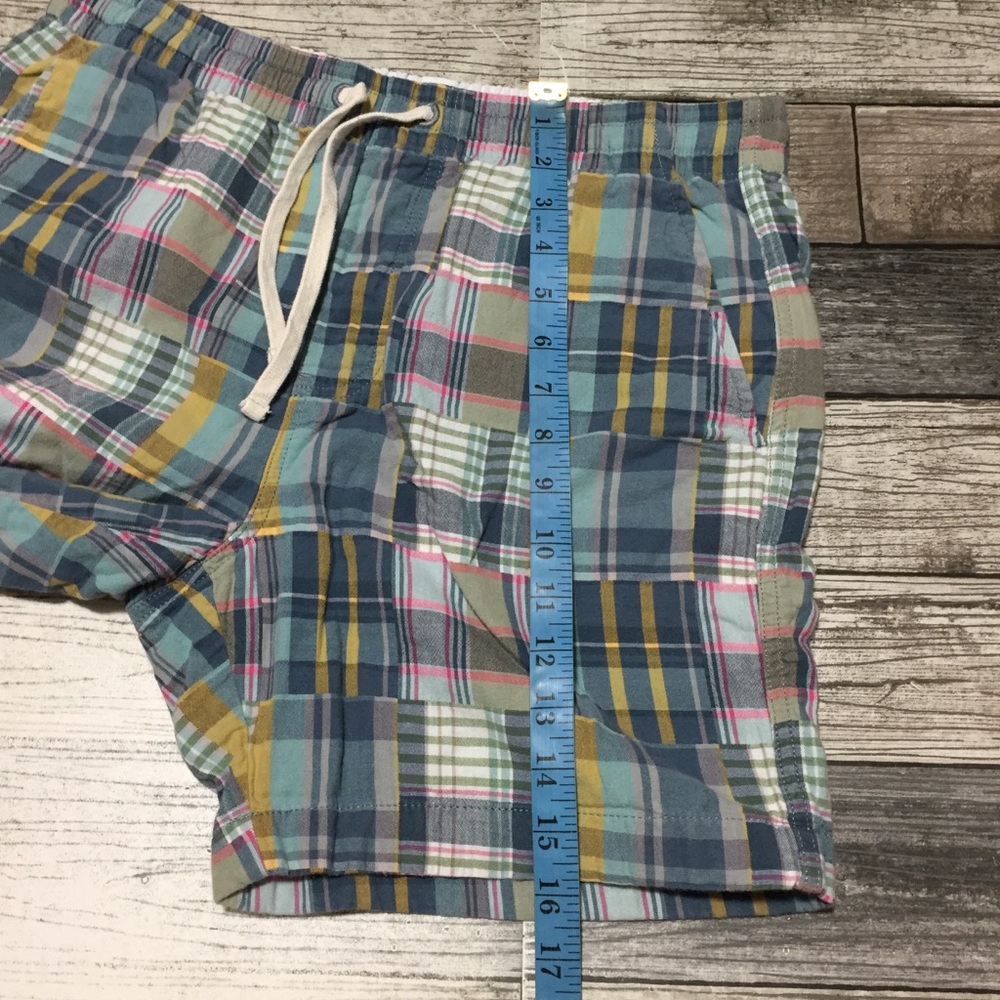 J Crew Madras Plaid Patchwork Drawstring Shorts M… - image 5